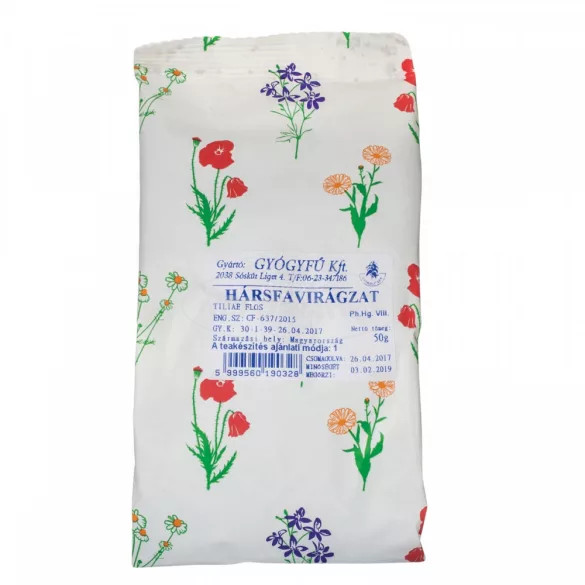 Gyógyfű tea Hársfavirág 50g