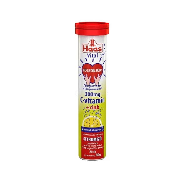 Haas pezsgőtabletta C-vitaminos citrom ízű 20x