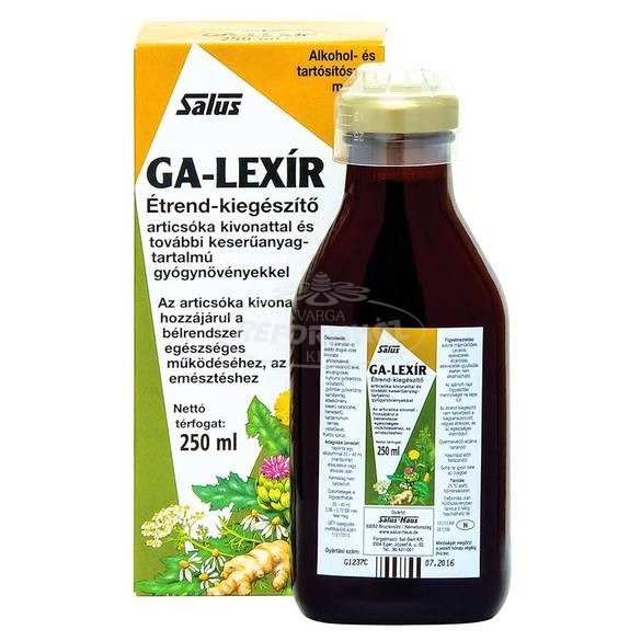 Salus Ga-lexír alkoholmentes gyógykeserű articsókával 250ml