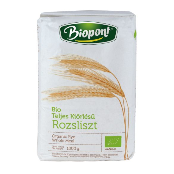 Biopont Rozsliszt bio teljes kiőrlésű RL190 1000g
