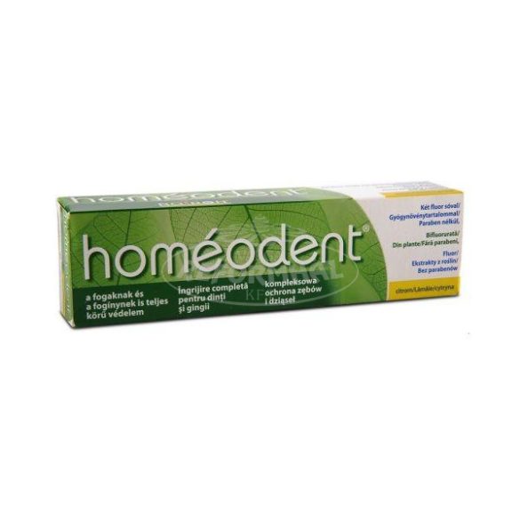 Homeodent 2 homeopátiás fogkrém citrom ízű 75ml