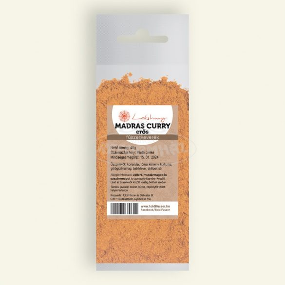 Toldi fűszer madras curry csípős 40g
