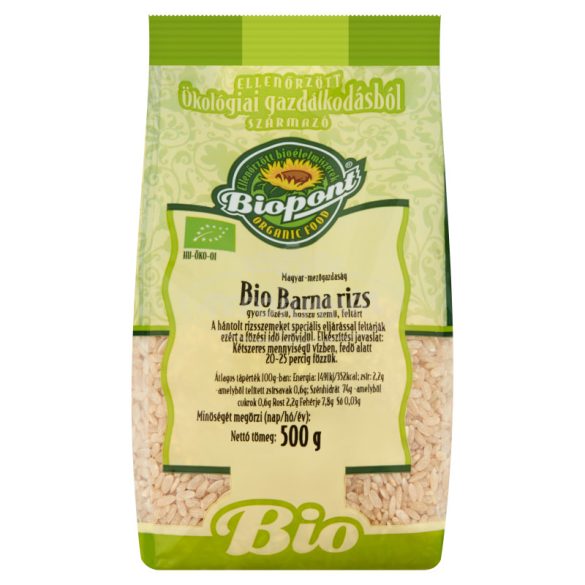 Biopont Barnarizs bio gyors főzésű hosszú szemű 500g