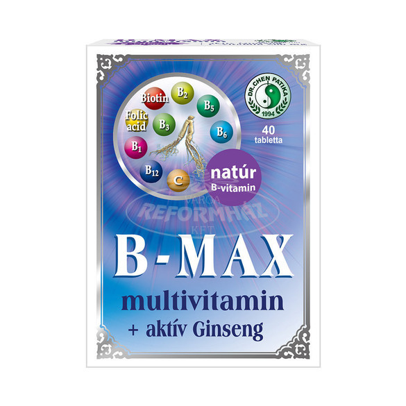 Dr.Chen B-max multivitamin és aktiv ginseng 1000mg 40x