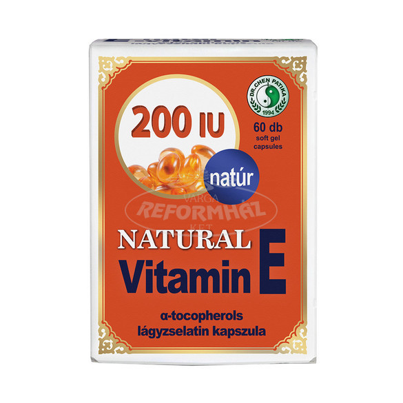Dr.Chen Natural vitamin E 200 lágyzselatin kapszula 60db