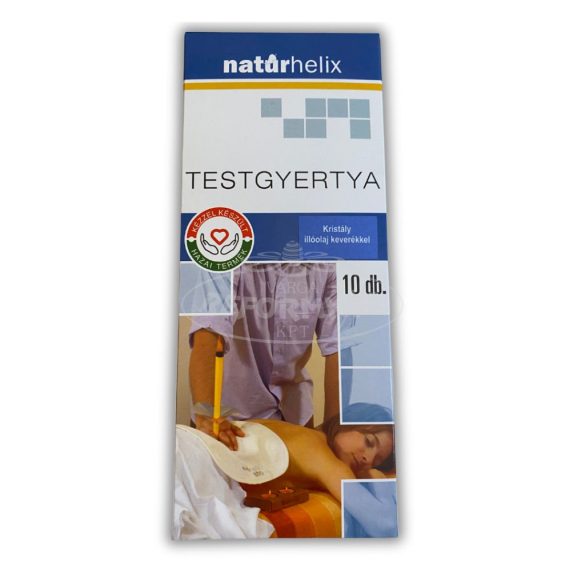 Natúrhelix Testgyertya kristály 10db