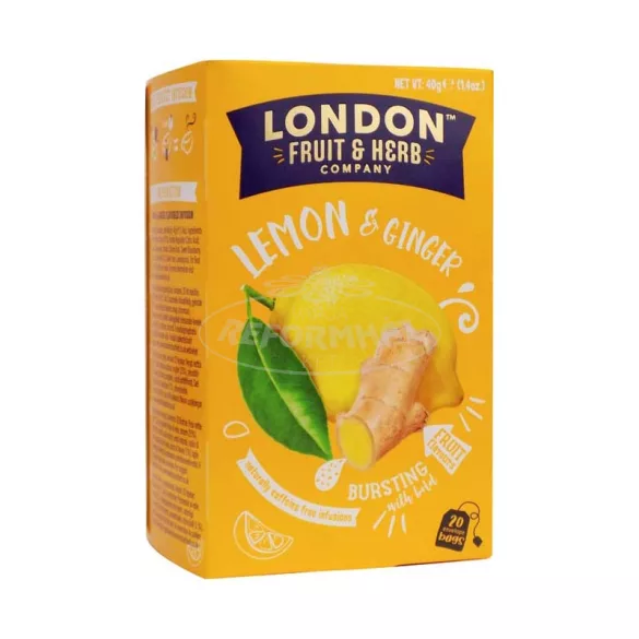 London gyömbér és citrom tea filteres 20x
