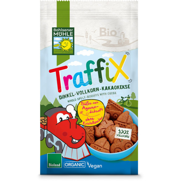 Bohlsener Mühle bio tönköly-csoki gyerek keksz TRAFFIX 125g