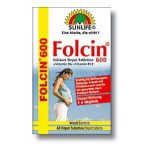 Sunlife Folcin folsav+B6+B12 vitamin 60x