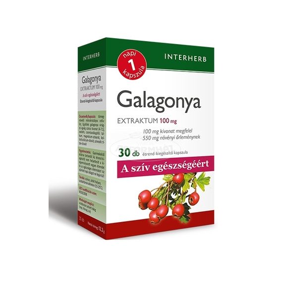 Interherb napi 1 Galagonya extraktum kapszula 30x