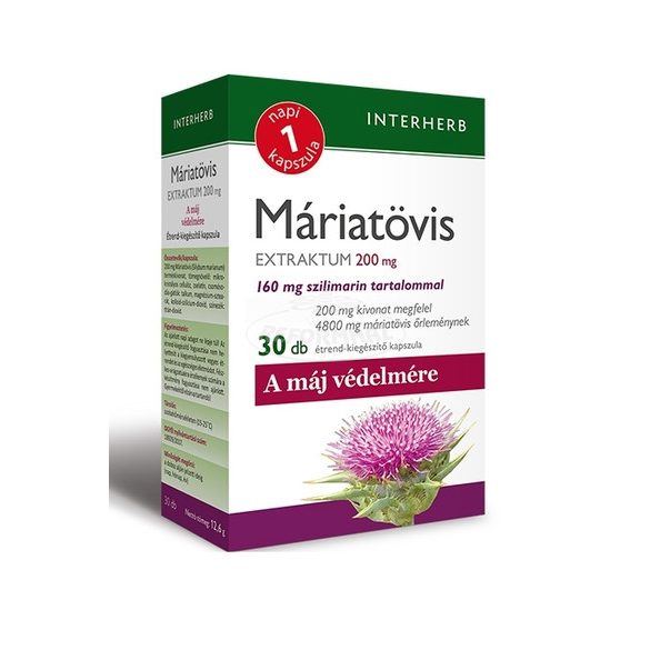 Interherb napi 1 Máriatövis extraktum kapszula 30x