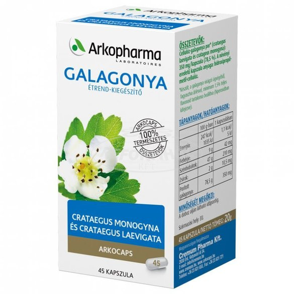 Arkopharma Bio Galagonya kapszula 45x