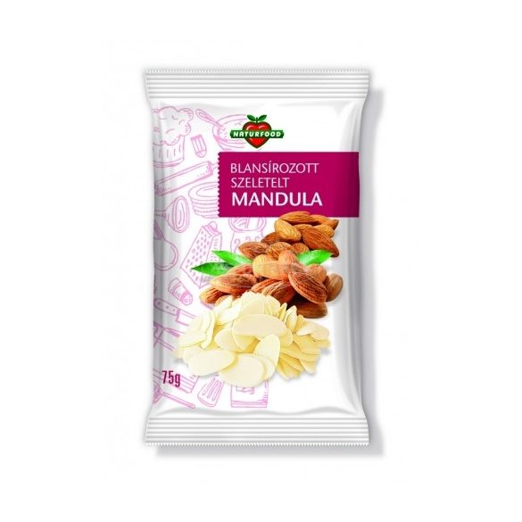 Naturfood mandula szeletelt,blansírozott 75g