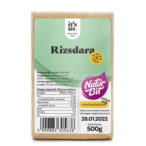 Its us Naturbit Rizsdara gluténmentes 500g