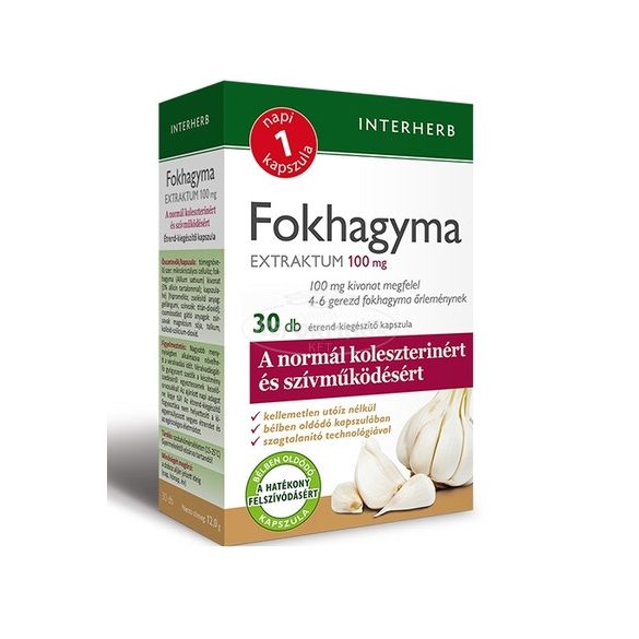 Napi 1 Fokhagyma extraktum kapszula Interherb  100 mg 30x