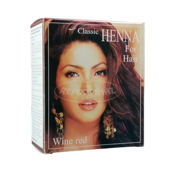 Classic Henna hajszínező por Mélyvörös 100g