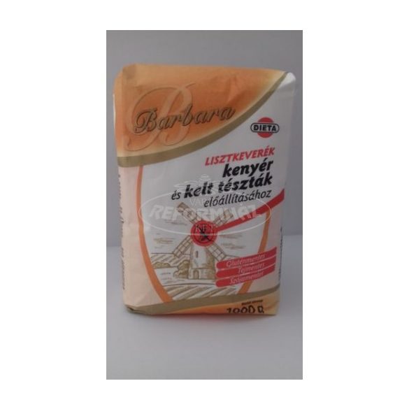 Barbara gluténmentes lisztkeverék kenyér és kelttészták 1kg