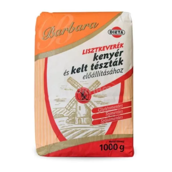 Barbara gluténmentes lisztkeverék kenyér és kelttészták 1kg