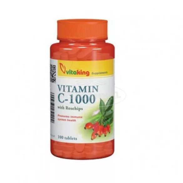 Vitaking C vitamin csipkebogyó 1000mg tabl.nyújtott hat. 60x