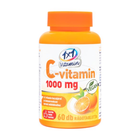 1x1 Vitaday c-vitamin 1000mg rágótabletta narancs 60x