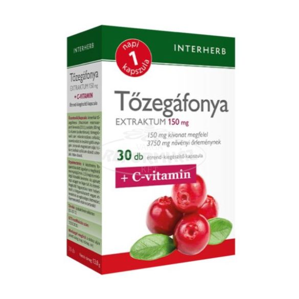 Interherb napi 1 Tőzegáfonya extraktum kapszula 30x