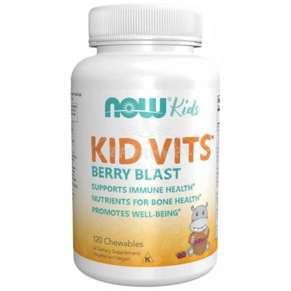 Now Kid Vits Berry Blast multivitamin rágótabletta 120x