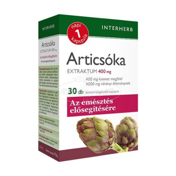 Interherb Napi 1 Articsóka extraktum 400mg kapszula 30x