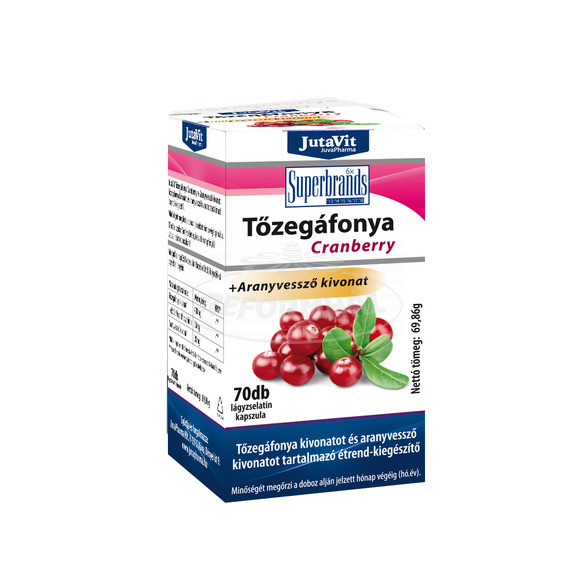 JutaVit Tőzegáfonya 400mg +aranyvessző kapszula 70x