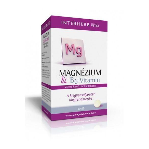 Interherb magnézium B6-vitamin tabletta 30x