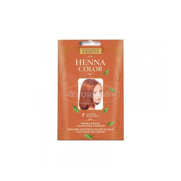 Henna Color hajsz.Hennapor NR7 rézvörös+1pár kesztyű 25g 25g