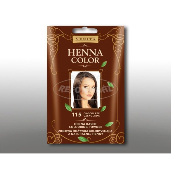 Henna Color hajsz.Hennapor NR115 csokoládébarna+1kesztyű 25g