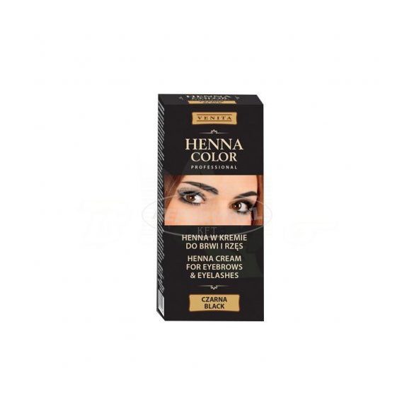 Henna Color szempilla és szemöldök krémfesték fekete 15ml