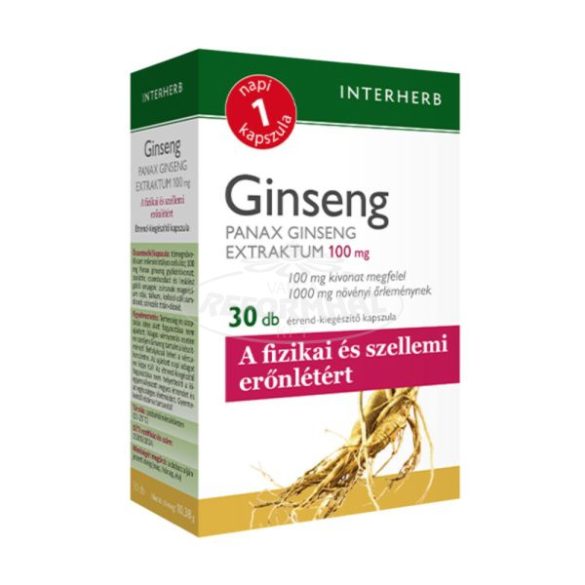 Interherb napi 1 Ginseng Extraktum kapszula 100mg 30x