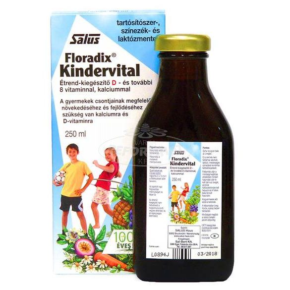  Salus Floradix Kindervital szirup+vitaminok+Ca 250ml