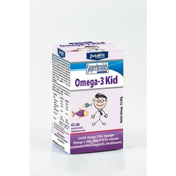 Jutavit Omega-3 Kid narancsos rágókapszula 45x