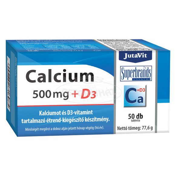 Jutavit Kalcium 500mg+D3 tabletta 50x