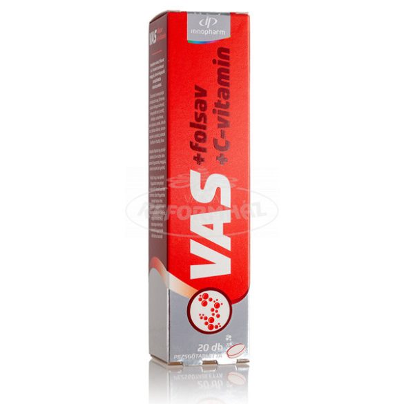 Innopharm pezsgőtabletta vas + folsav + C-vitamin 20x