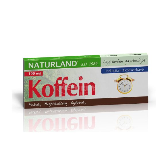 Naturland Koffein tabletta Egyszerűen gazdaságos 20x
