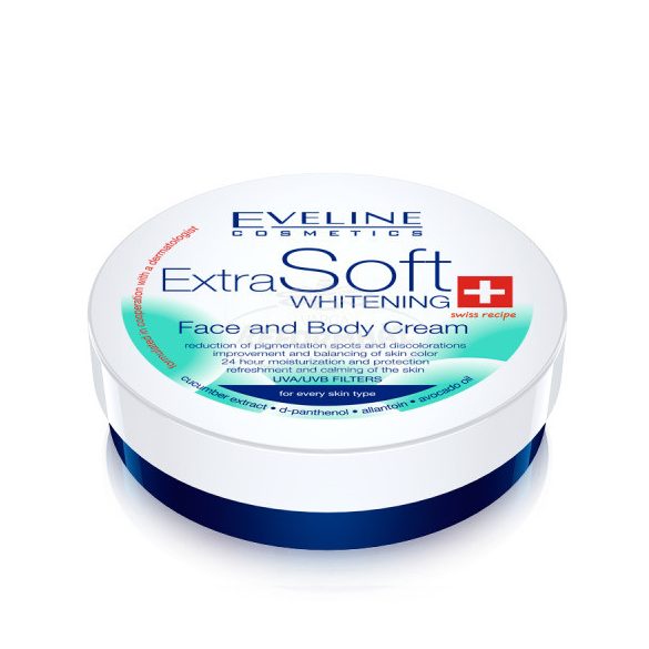 Eveline ExtraSoft Whitening arc és testápoló krém 200ml