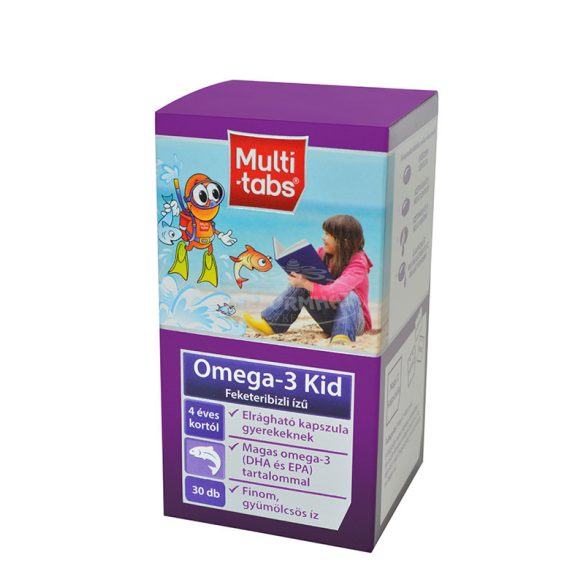 Multi-tabs Omega-3 Kid rágótabletta feketeribizli 30x