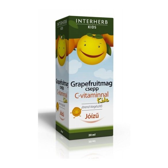 Interherb Grapefruit cseppek+C vital KIDS nem keserű 20ml