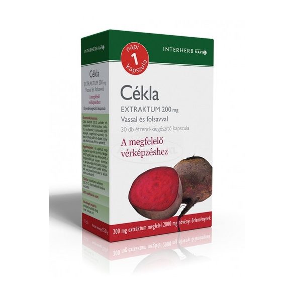 Interherb Napi 1 Cékla extraktum kapszula 200mg 30x