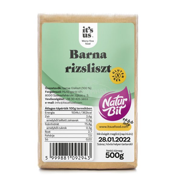 Its us Naturbit Barna rizsliszt gluténmentes 500g