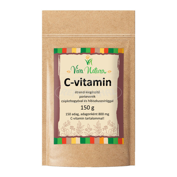 Viva Natura C-vitamin por csipkebogyóval,hibiszkusszal 150g