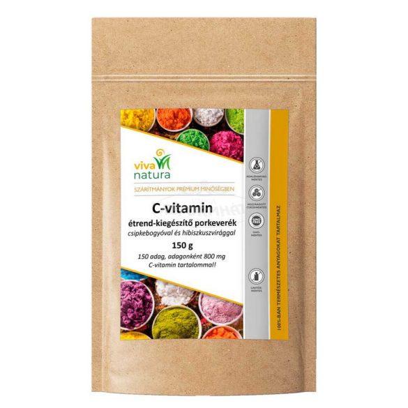Viva Natura C-vitamin por csipkebogyóval,hibiszkusszal 150g