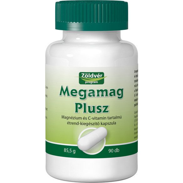 Zöldvér Megamag Plusz Magnézium és C-vitamin kapszula 90x