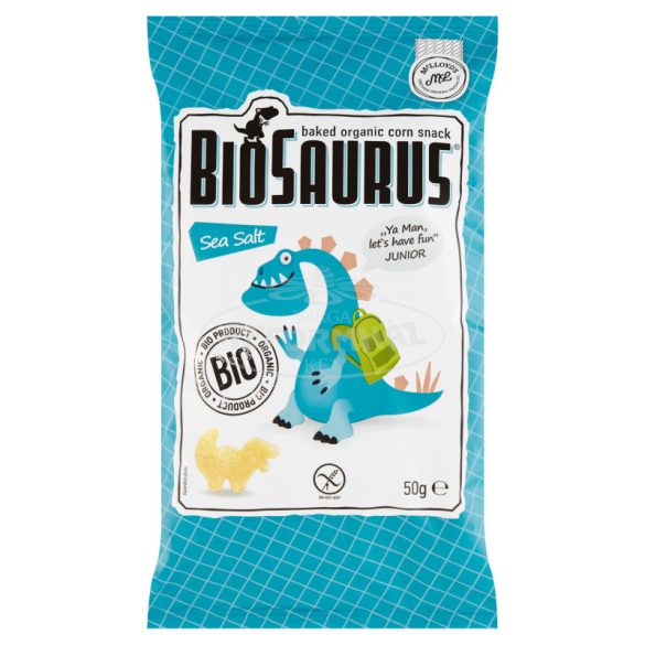 Biopont Kukoricás snack tengeri sós bio BioSaurus Junior 50g