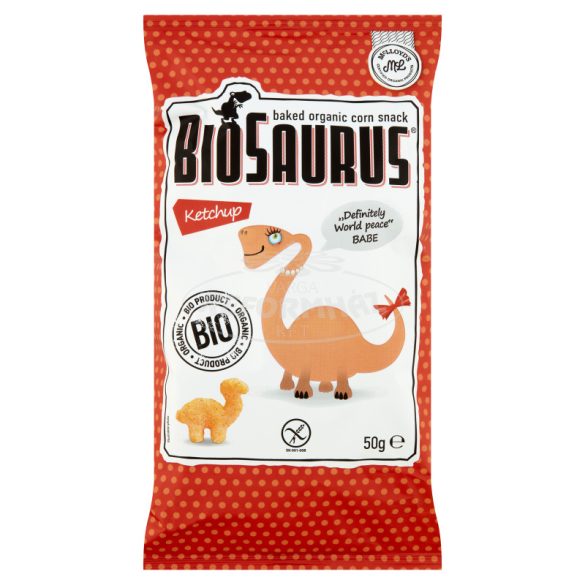 Biopont Kukoricás snack ketchupos bio Biosaurus Babe 50g