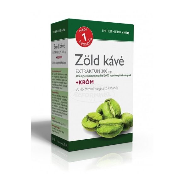 Interherb napi 1 Zöld Kávé extraktum+Króm kapszula 30x