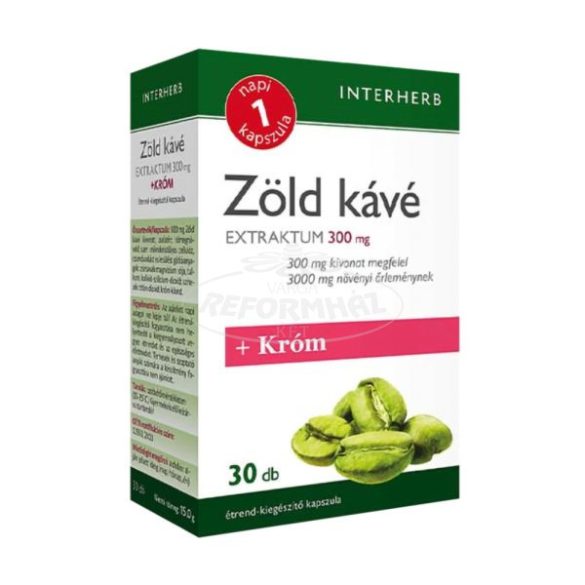 Interherb napi 1 Zöld Kávé extraktum+Króm kapszula 30x